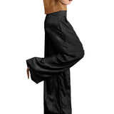 Bailee - Elegante weite Hose mit weitem Bein – Schwarz