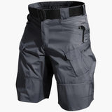 Cargoshorts mit elastischem Bund - für Herren im Utility Stil – Grau