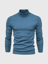Rollkragen Pullover Herren Baumwolle | Elegant & Bequem – Marineblau