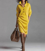 Apple™ - Warmes Elegantes Kleid | Bequem – Gelb
