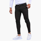 Herren Slim Fit Hose in Knöchellänge mit Taschen – Schwarzblau