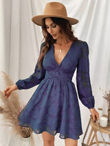 Thea - Stilvolles Mini-Kleid in A-Linie für Damen – Marineblau