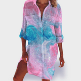 Brigitte | Bunte und leichte Sommerrobe – Pink Meerjungfrau