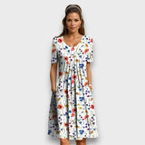 Fiona – Elegantes Kleid mit fließender Silhouette – Beige