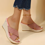 Julie - Stilvolle, bequeme Keilsandalen für Damen – Rosa