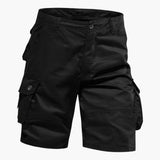 Herren Sommer Cargo Shorts mit Taschen und knielangem Schnitt – Schwarz