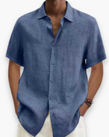 Herren Stilvolles Kurzarmhemd | Komfortabel und Modern – Blau