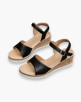 Damen Wedge Sandalen | Bequem – Schwarz