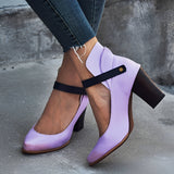 Irene - Stilvolle Sandalen mit klobigem Absatz für Damen – Lila 2