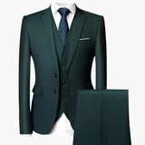 Hochzeitsanzug Einreiher - Stilvoller Herren Look für Gäste – Dunkelgrün