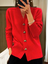 Indine - Strickjacke für Frauen – Rot
