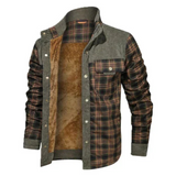 Herren Winterjacke Warm Gefüttert | Komfortabel – Grün/Orange