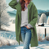 Meryl | Bequemer Mantel – Dunkelgrün