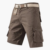 Herren Cargo Shorts mit Reißverschluss und vielen Taschen – Braun