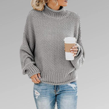 LUNA - KLASSISCHER SKANDINAVISCHER STRICKPULLOVER FÜR FRAUEN – Grau
