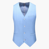 Moderner Hochzeitsgast-Anzug - für Herren mit Weste und Hose – Himmelblau