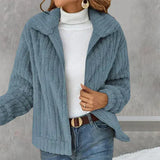 Dyana – gemütliche und stylische fleecejacke für damen – Blau