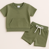 Snuglii - Weiches und bequemes Set für Kinderkleidung – Olive
