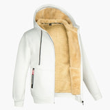 Kapuzen Winterjacke für Herren – Weiß