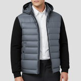Hooded Puffer Jacket – Grau