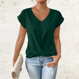 Katharina | Elegantes Shirt mit V-Ausschnitt – Grün