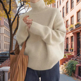 Amaya | Kaschmir Rollkragenpullover – Beige
