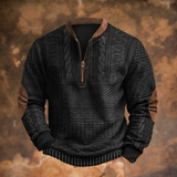Avery - Strukturierter Pullover – Schwarz