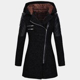 Rosemary™ - Stylische und Gemütliche Winterjacke – Schwarz (mit Samtkapuze)