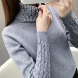 Althea – Rollkragenpullover aus Wolle – Grau