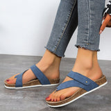 Archwave - Offene orthopädische Sandalen aus Kork – Blau