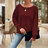 Merle - strukturierter pullover für damen – Rot