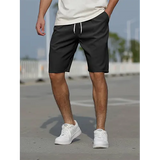 Sommerliche Herren Shorts mit hoher Taille und Atmungsaktivität – Schwarz