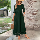 Aubrée | Figurumschmeichelndes Midi-Kleid – Grün