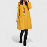 SOPHIA | Kleid mit Taschen – Gelb