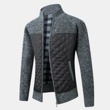 Uffe - strickjacke mit stehkragen – Dunkelgrau
