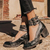 Wooden Walk - Edle High Heels – Schwarz