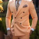 Herren Zweiteiler Hochzeits Anzug – Orange