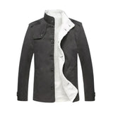 LORENZ - Gepolsterte Winterjacke aus Baumwolle für Herren – Grau