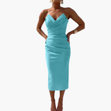 Elegantes trägerloses Kleid für Frauen - figurbetont und stilvoll – Türkis