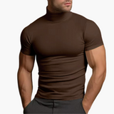 Rollkragen Freizeithemd für Herren - bequem und stylisch – Braun