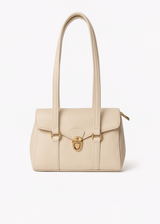 Damen Schultertasche Vegan Leder – Alltagstauglich & Elegant – Beige