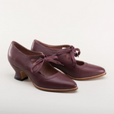 Sheridan - Orthopädische Schnürschuhe für Damen mit Absatz – Dunkelrot