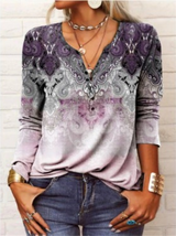 Retro Aztekenmuster Langarm Pullover – Mehrfarbig-5