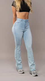 Damen Jeans | Ausgestellter Beinverlauf – Vintage Blau