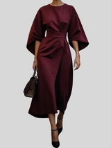 Suzie | Kleid mit weiten Ärmeln – Rot