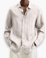 Herren Elegante Freizeit Hemd | Lange Ärmel – Weiß