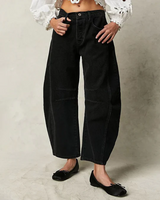 Adeline - Mid Rise Barrel Jeans Für Frauen – Stil 5