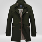 Herren Trenchcoat | Klassische Länge mit strukturierter Schnittführung – Grün