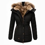 Anna™ | Warmer mit Fell gefütterter Wintermantel – Schwarz