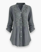 Damen Elegante Lange Bluse | Blusen – Grau